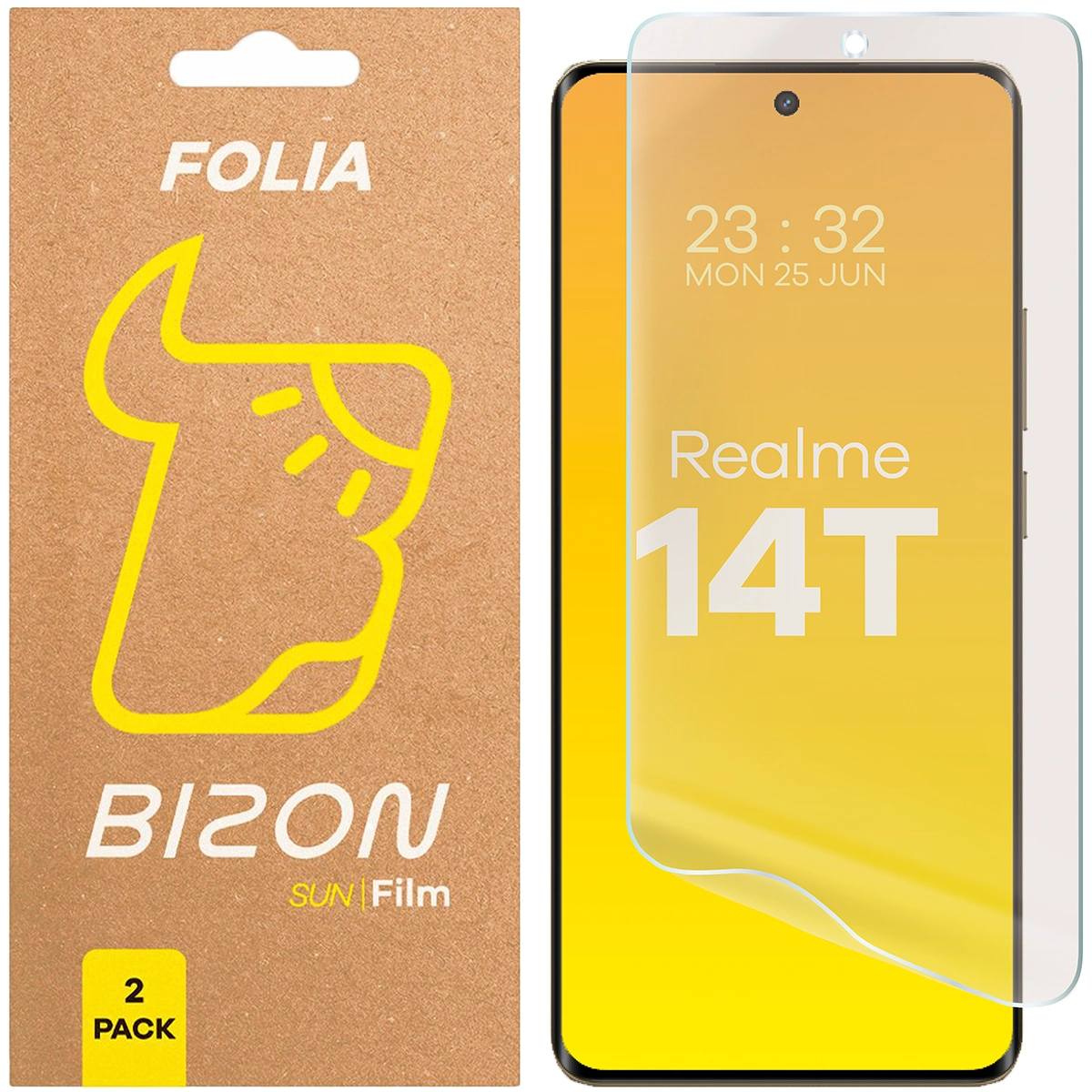 Folia matowa na ekran Bizon Film Sun Duo do Realme 14T 5G, 2 sztuki